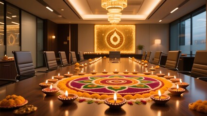 Executive Suite with Luxury Diwali Celebration Setup