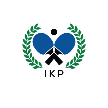 IKP Table Tennis Company logo. IKP Ping Pong Sports paddle logo design for entrepreneur and business. IKP Branding Design best icon.
