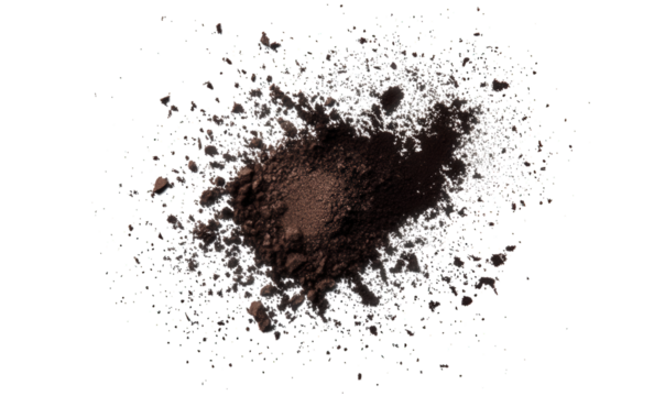 A pile of dark, rich soil, isolated on transparent background representing earth, nature, and the foundation for growth and life perfect for agriculture