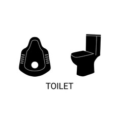 black toilet illustration 