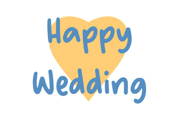happy wedding vector design template