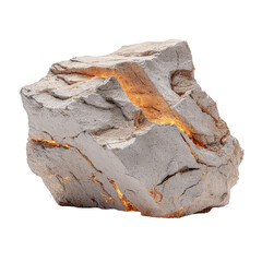 Light-emitting, off-white rock