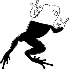 Dynamic frog leaping with energetic motion, capturing agility and nature's vibrant spirit.