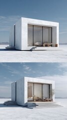Modern Minimalist House in Desert Landscape