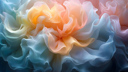 Fototapeta premium Pastel Fabric Waves Abstract Background Image