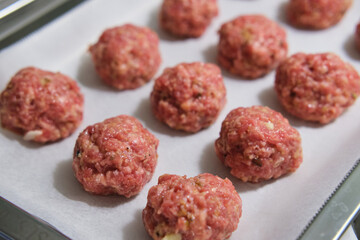 raw minced meatball