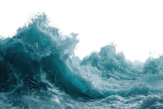 Powerful ocean waves crashing