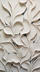 Petal bas relief small pattern oil paint art white backgrounds.