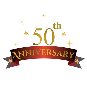 50th anniversary poaster banner useful fro award functions celebration decoration trophy .eps