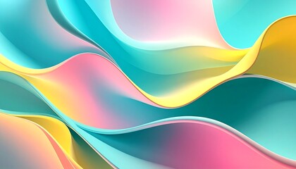 Fototapeta premium Abstract colorful wavy shapes design