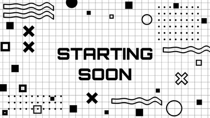 Stream overlay pack Starting, right back, offline, ending with geometry shapes animation.