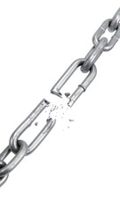 Obraz premium A metal chain breaking apart