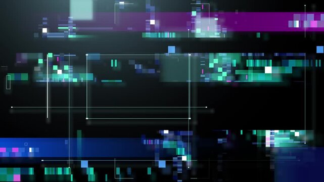 Abstract pixel glitch effect on device screen