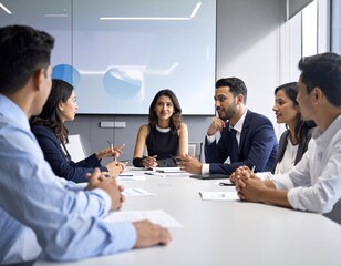 Hispanic Executives in Corporate Meeting