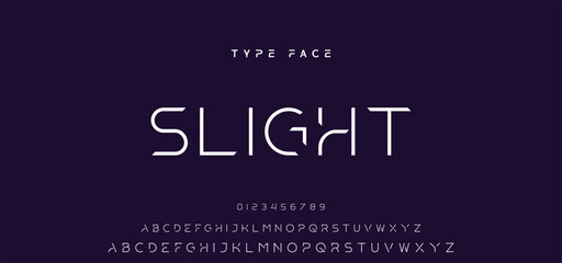Creative digital modern alphabet fonts. Typography technology electronic dance music future creative font.