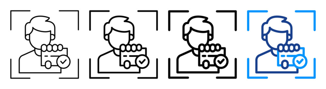 Identity Verification Icon Different Style Outline Collection Set