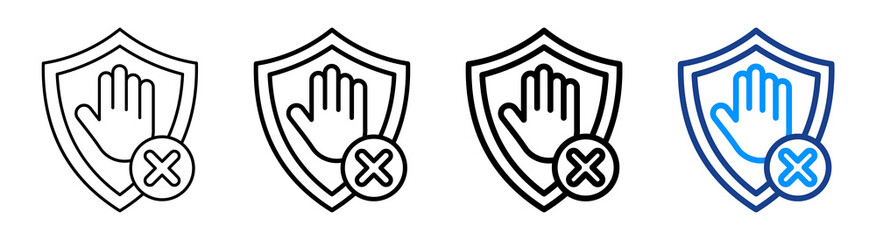 Access Denied Icon Different Style Outline Collection Set