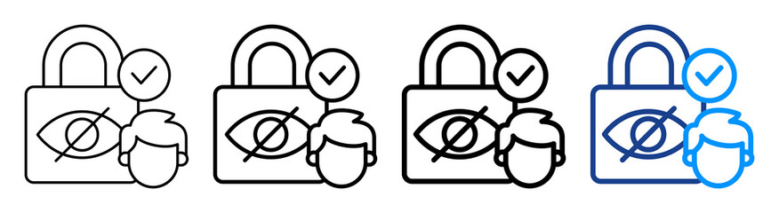 Private Access Icon Different Style Outline Collection Set