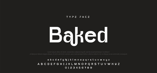 Creative digital modern alphabet fonts. Typography technology electronic dance music future creative font.