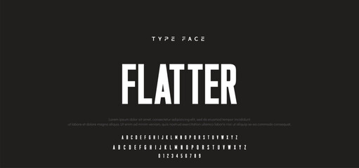Creative digital modern alphabet fonts. Typography technology electronic dance music future creative font.