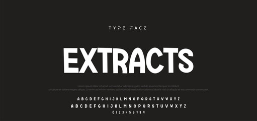 Creative digital modern alphabet fonts. Typography technology electronic dance music future creative font.