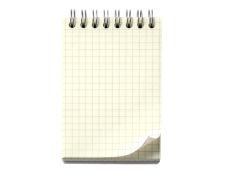 グリッドのある小さなリングノート