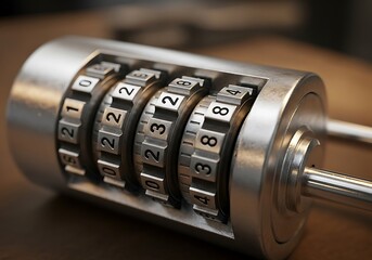 Close Up of a Combination Lock.