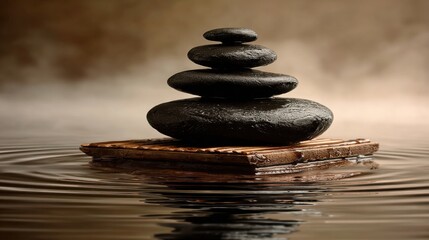 Serene Zen Stones Arrangement for Meditation and Relaxation Natural Decorative Art for Tranquil Wellness and Stress Relief in Calm Environments
