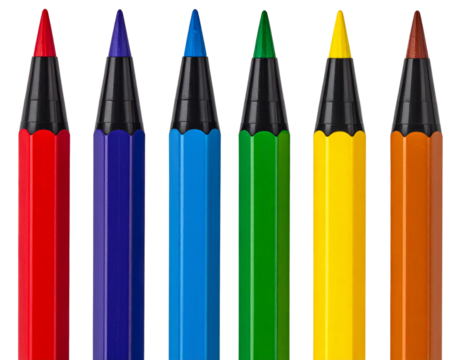 Vibrant Mechanical Pencil Set Isolated on Transparent Background PNG