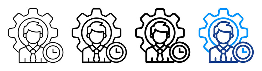 Time Management Icon Different Style Outline Collection Set