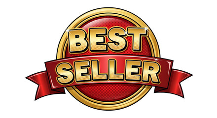Shiny 'Best Seller' Gold and Red Sticker