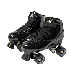 Black roller skates isolated on transparent background