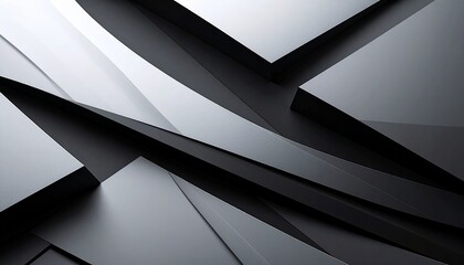 Abstract geometric shapes of gray metal plates