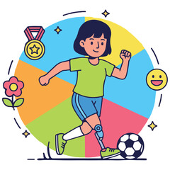 International Day of People With Disability Concept, Disability People Illustration