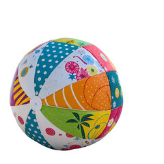 Colorful beach ball isolated on transparent background