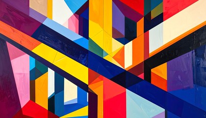 Vibrant geometric abstract