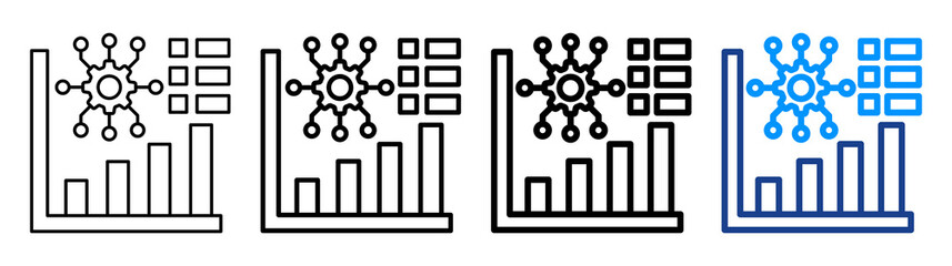 Modern Growth Icon Different Style Outline Collection Set