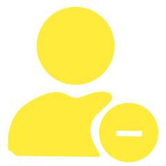 Yellow User Remove Icon