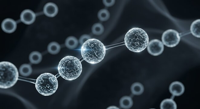 Molecular Chain: Scientific Visualization of Interconnected Spheres