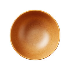 Round, light brown ceramic bowl