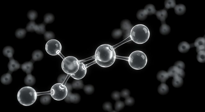 Molecular Structure Visualization: Clear Spheres