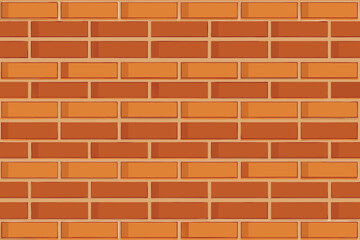 Fototapeta premium Smooth and uniform brick wall in warm tones showing a classic masonry pattern