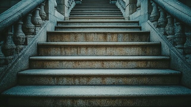 Ornate stone steps ascend, a timeless staircase - Powered by Adobe