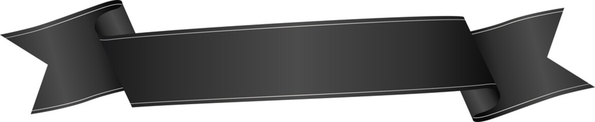 Fototapeta premium Black Ribbon Banner