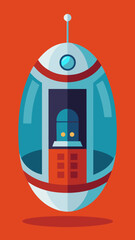 Flat Design Futuristic Personal Space Pod Background