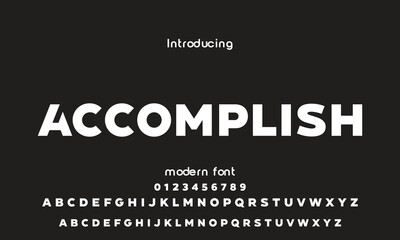 Modern Bold Font. Regular and Number Typography urban style alphabet fonts for fashion, sport, technology, digital, movie, logo design, vector illustration.