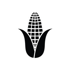 Black Corn Cob Silhouette maize food