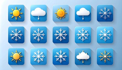 Weather app icons