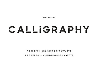 Minimal modern logo alphabet fonts. Typography minimalist urban sana serif digital fashion future creative logos fonts. vector illustration.