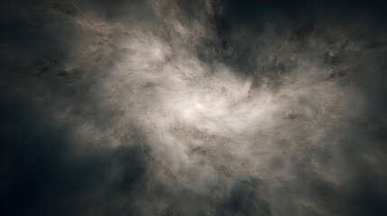 patterns swirling into a vortex surrounded by glowing dust and smoke